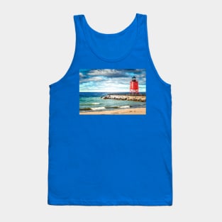 “Charlevoix South Pier Lighthouse” Tank Top